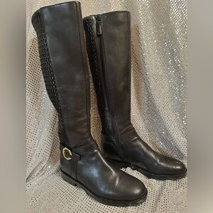 Cole Haan Black Riding Boots